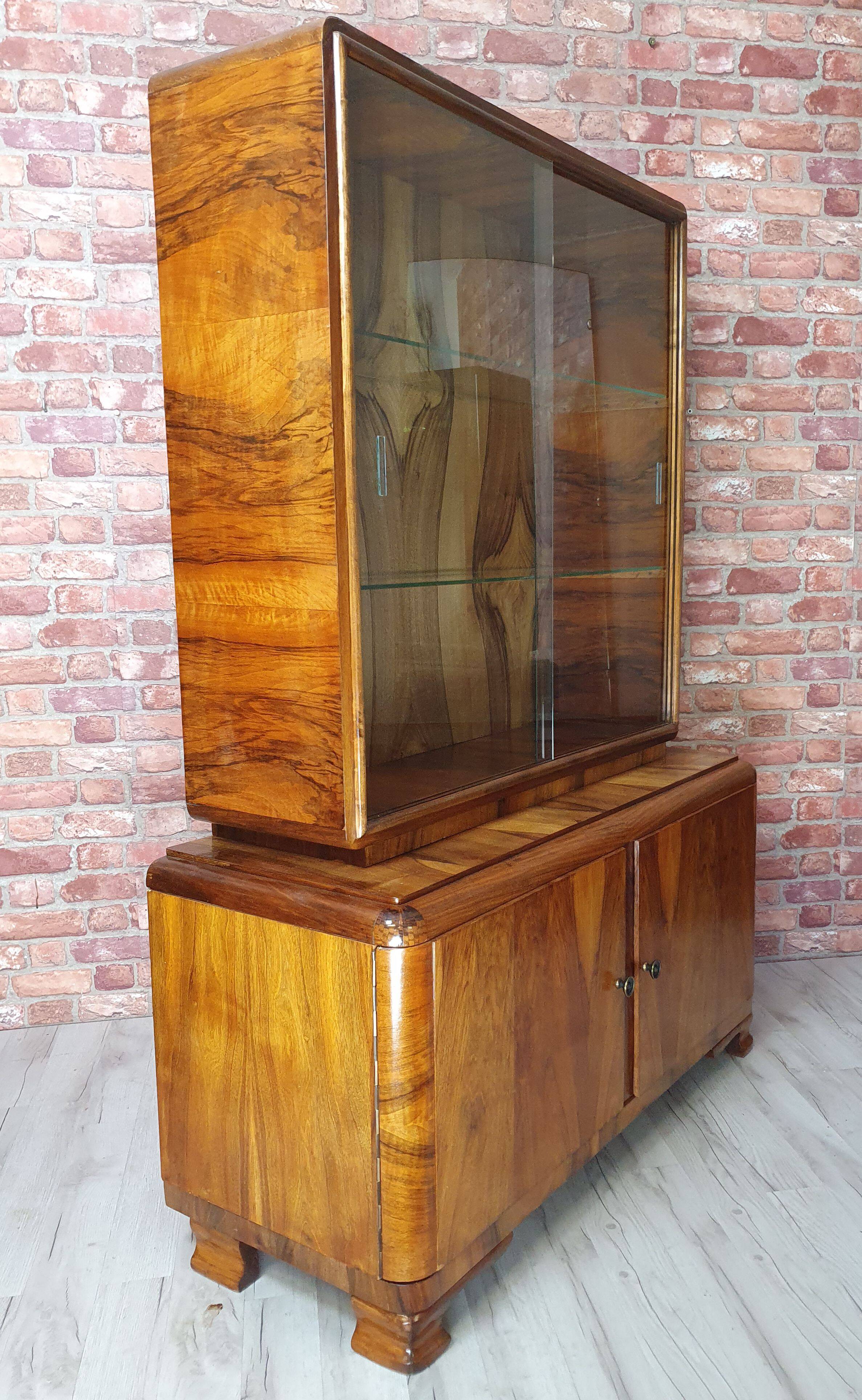 Renovated credenz, art deco display cabinet