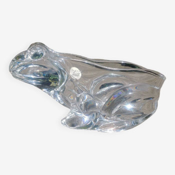 Crystal tidy in the shape of a frog/toad from the arques crystal factory made in france