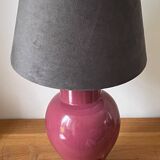 Ceramic and velvet lamp from the 80s and 90s