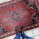 Handmade vintage Persian Bidjar rug 112cm x 176cm, 1960s