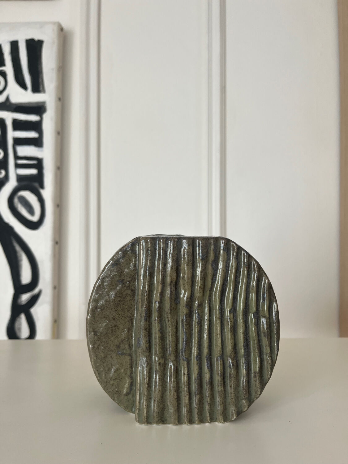 Handcrafted ceramic soliflore vase 1970