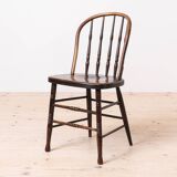 Set of 4 Countryside Style Dining Chairs, Spindle Back, Early 20th Century