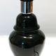 Elegant little vintage lamp base in black ceramic