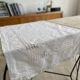 Antique tablecloth, English embroidery and "CD" monogram - 120x75 cm - Linen