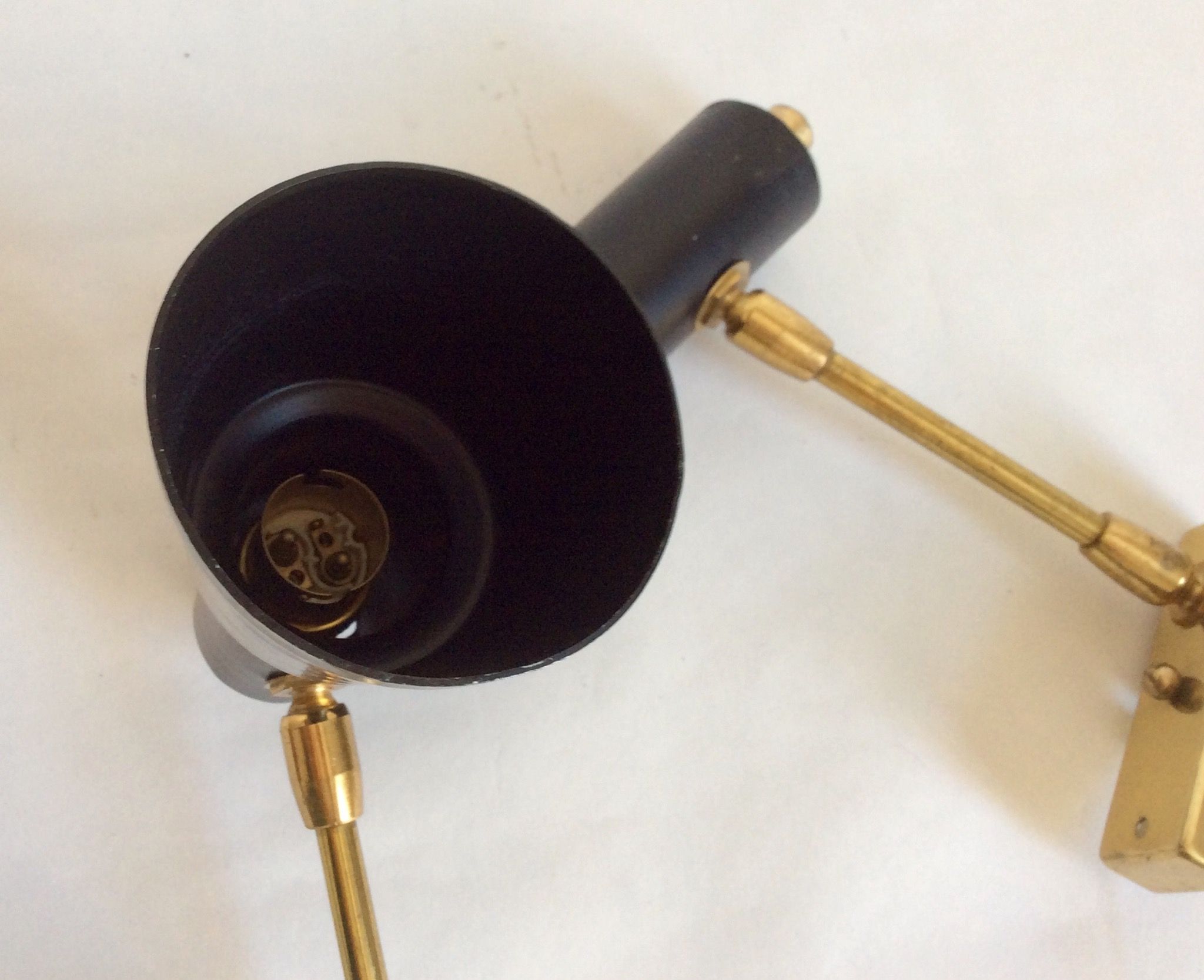Pair of aluminor wall light France 50s/60s