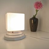 Lampe à poser Art déco blanche