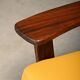 Brazilian Lounge Chair in Rosewood and Ochre Leather