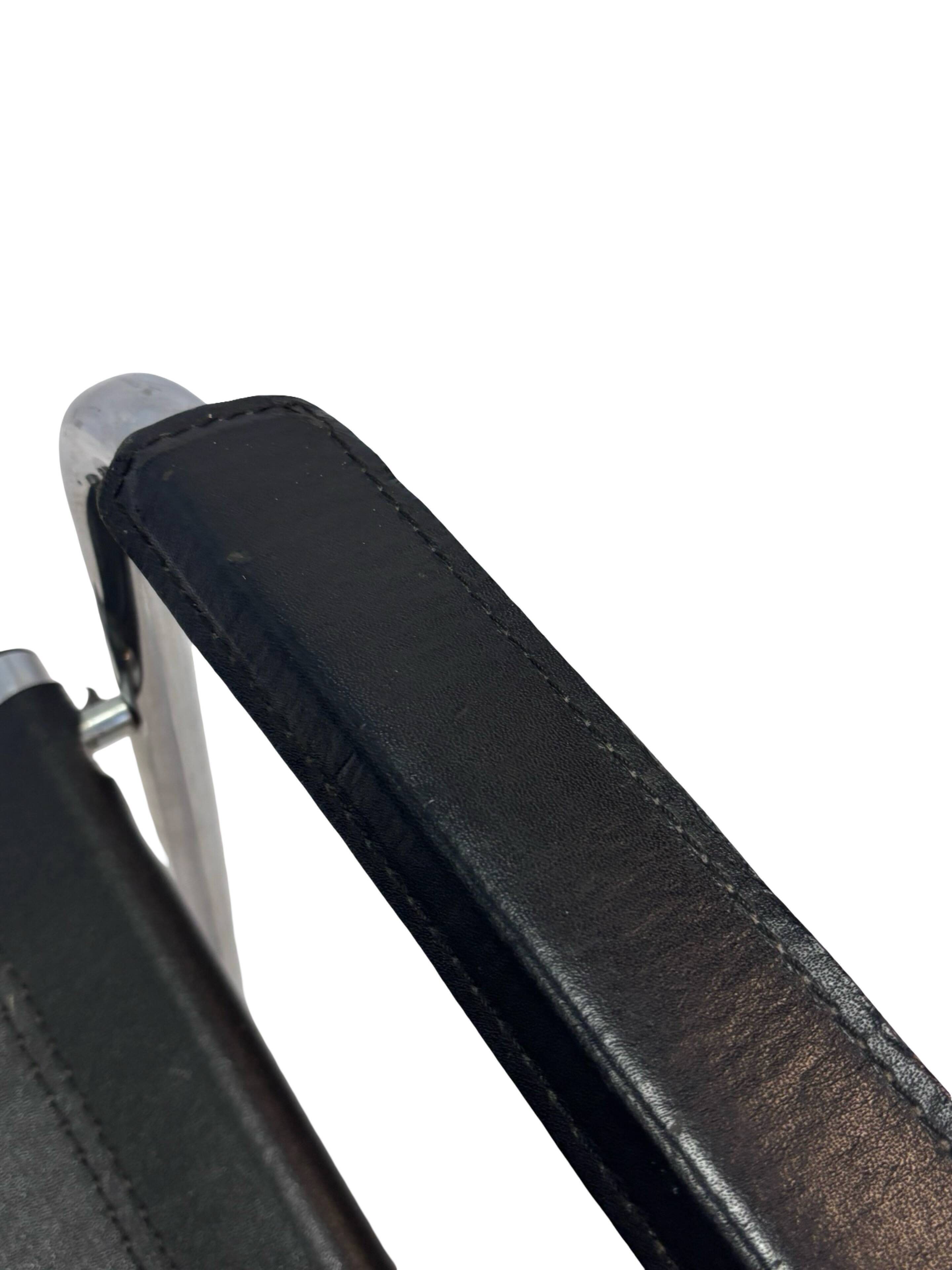 Vintage Breuer style leather chair B32/34 Italian Design