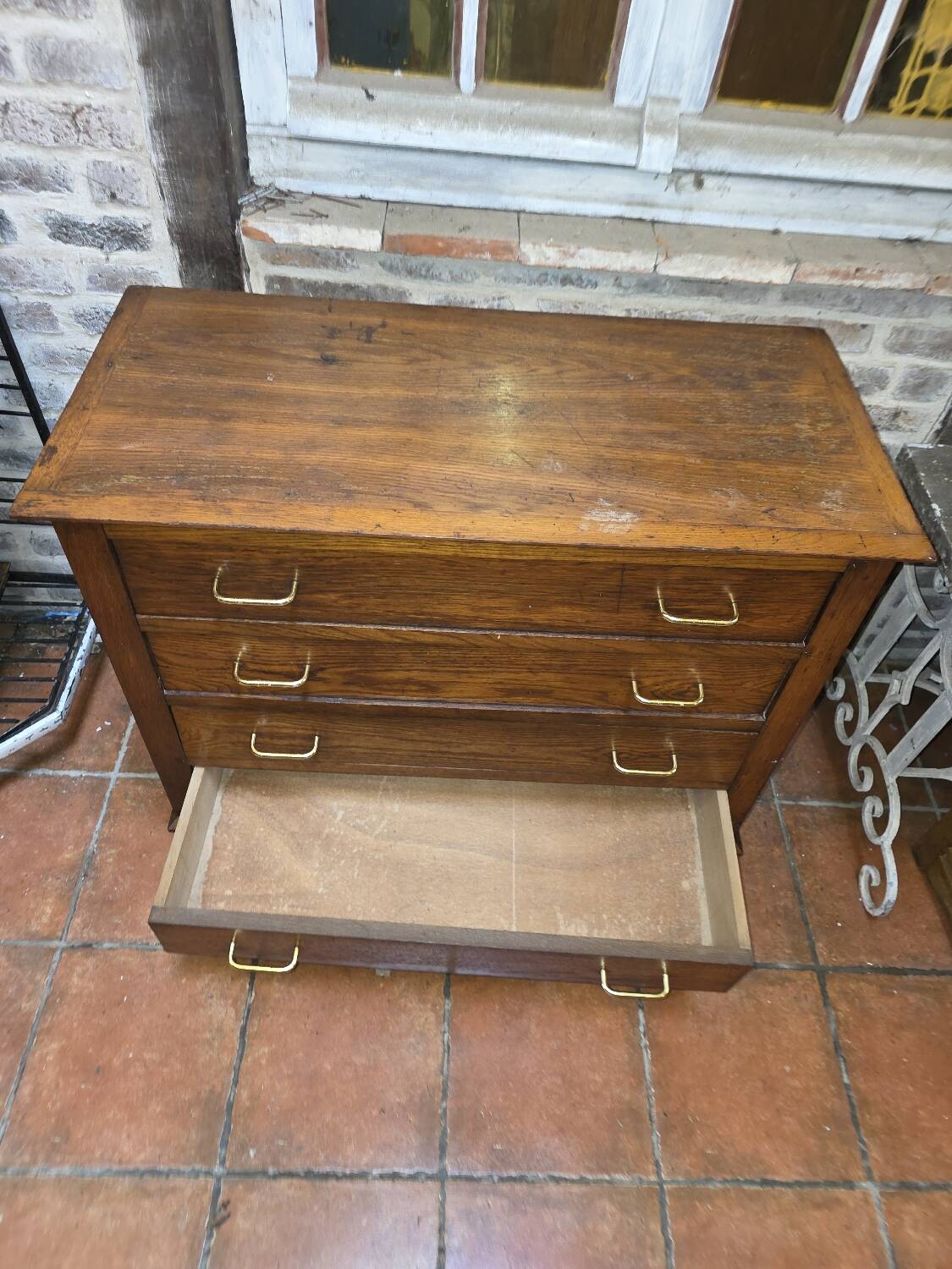 Vintage oak chest of drawers from the 60s