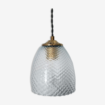 Glass globe hanging lamp