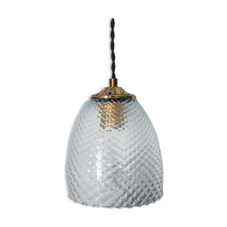 Glass globe hanging lamp