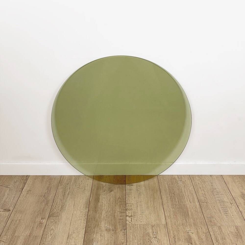 Tubular design coffee table in chrome and smoked glass, Italy, 70s