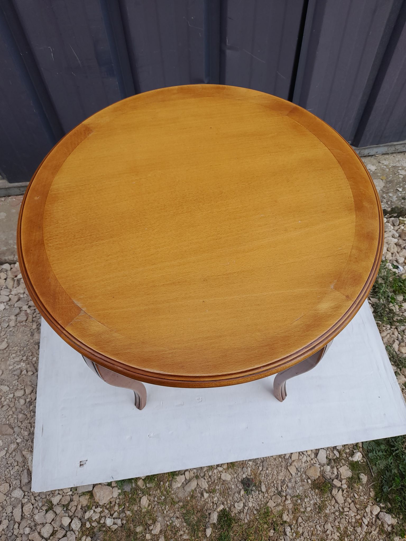 Side table in chestnut tinted cherry height 68 cm