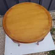 Side table in chestnut tinted cherry height 68 cm