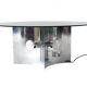 Modern Italian Coffe Table with Smoked Glass Top & Chromed Lamp, 1970's