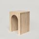 Table d'appoint balance en travertin