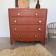 Commode vintage bois terra cotta art déco