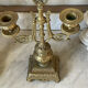 Pair of gilded bronze candlesticks in the Napoleon III style.