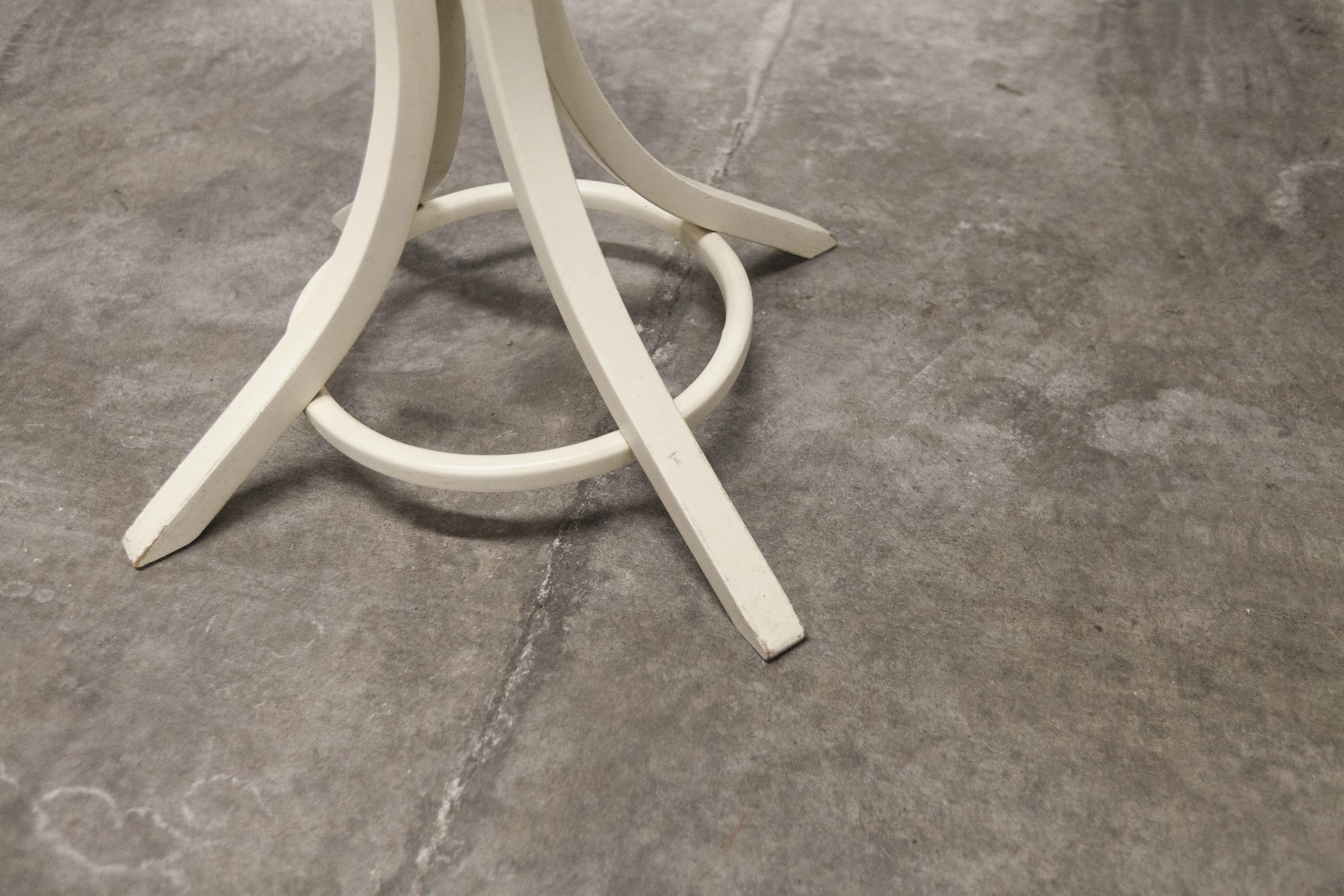 Parrot wears white Baumann coat 1970