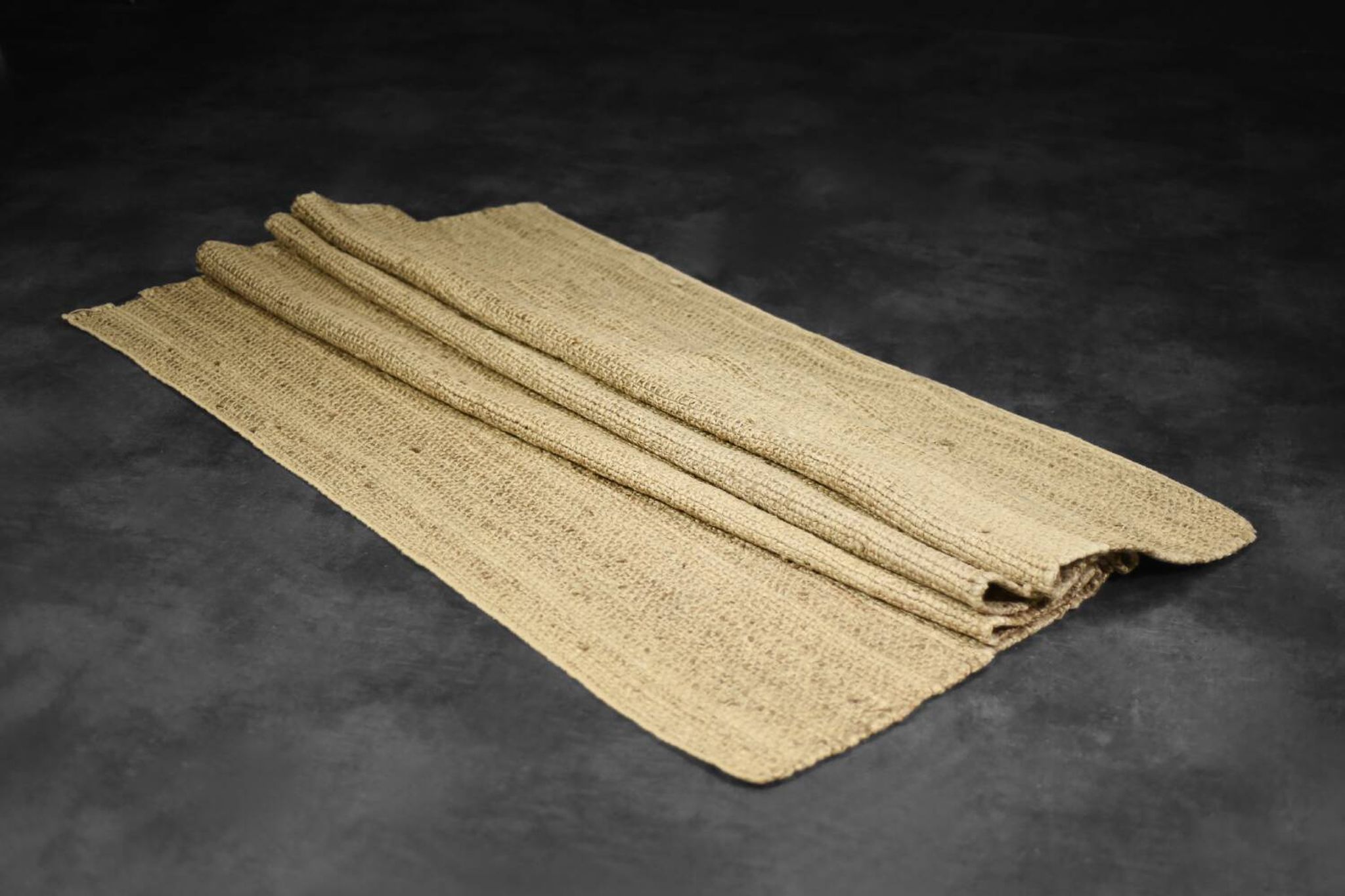 Tapis indien en jute tissé à plat, années 1970
