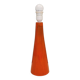 Pied de lampe de table en céramique à glaçure orange
