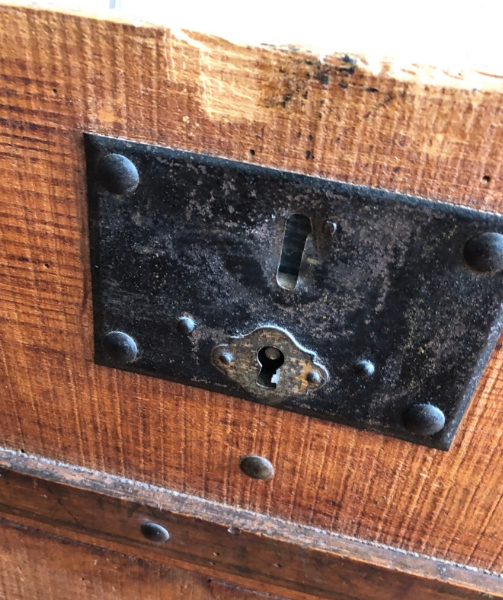 Old wooden trunk