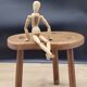 Brutalist bean tripod stool