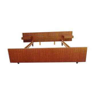 Scandinavian double bed with bedside