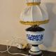 Italian Porcelain Table Lamp - Hand-painted,  blue and white floral