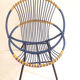 Fauteuil rotin bleu