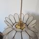 Lotus flower suspension in mother-of-pearl and brass