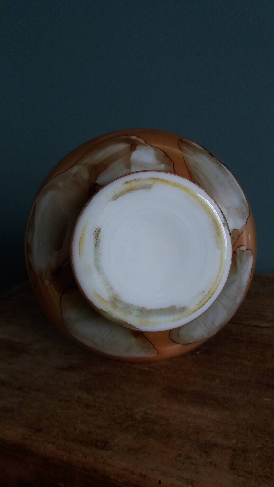 Marbled opaline vase, Stelvia, Empoli, Italy