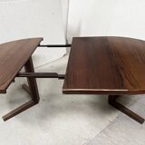 Scandinavian dining table in rosewood veneer "by John MORTENSEN"