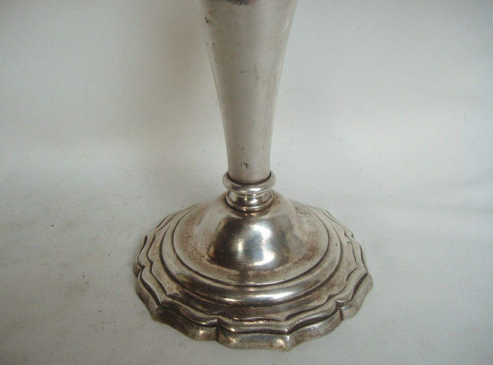 Candle holder 2 english branches in silver metal early twentieth century