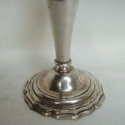Two-branch silver-plated candle holder from the early twentieth century.