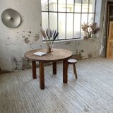 1950s round pine table with extensions