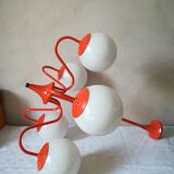 Metal pop chandelier and opalines