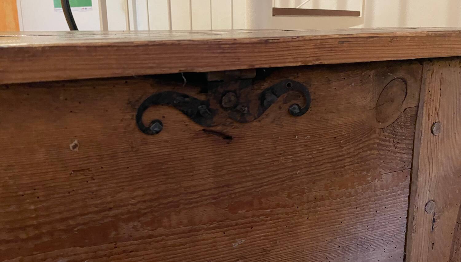 17th-century solid oak chest