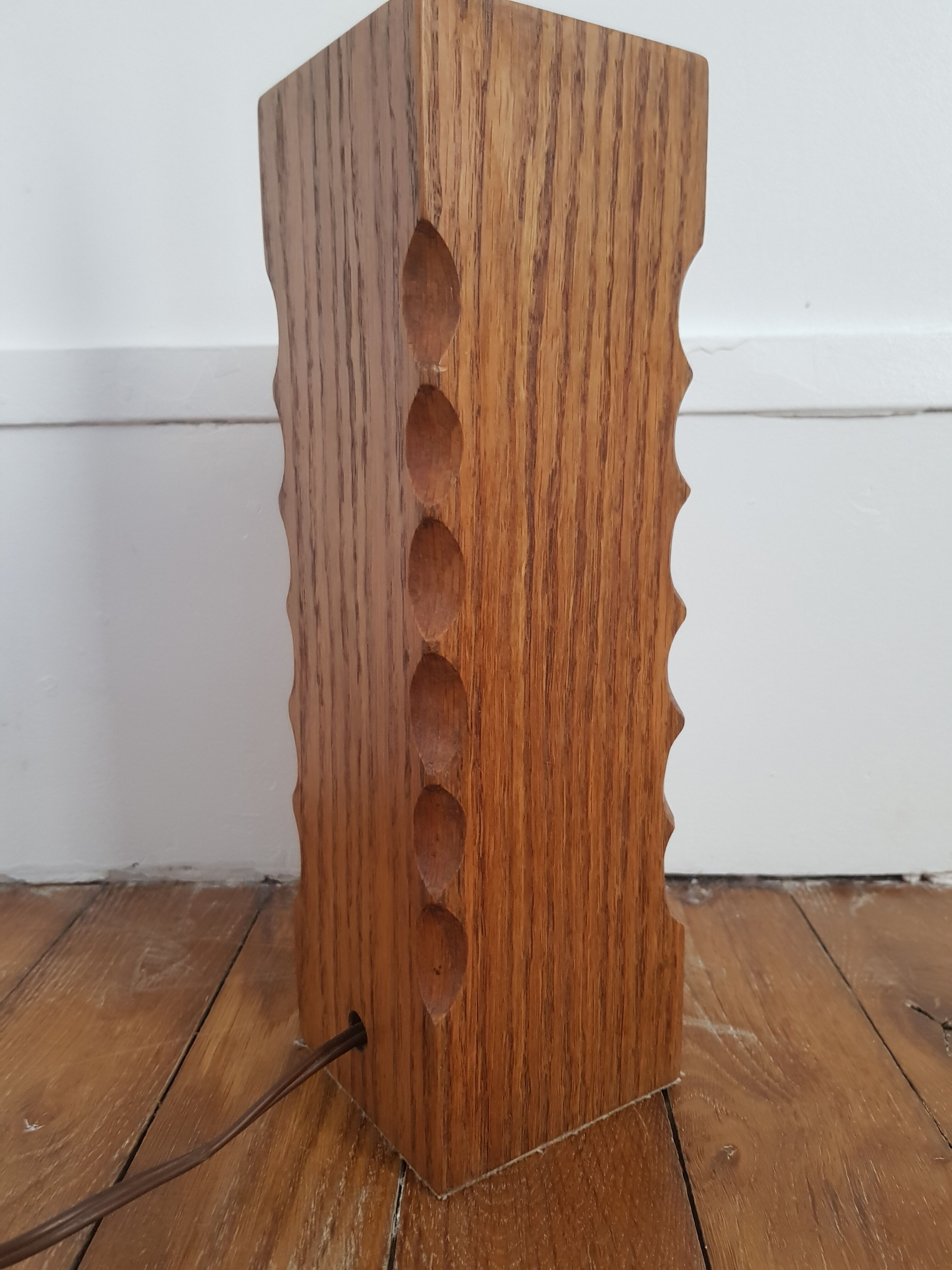 Wooden lamp foot