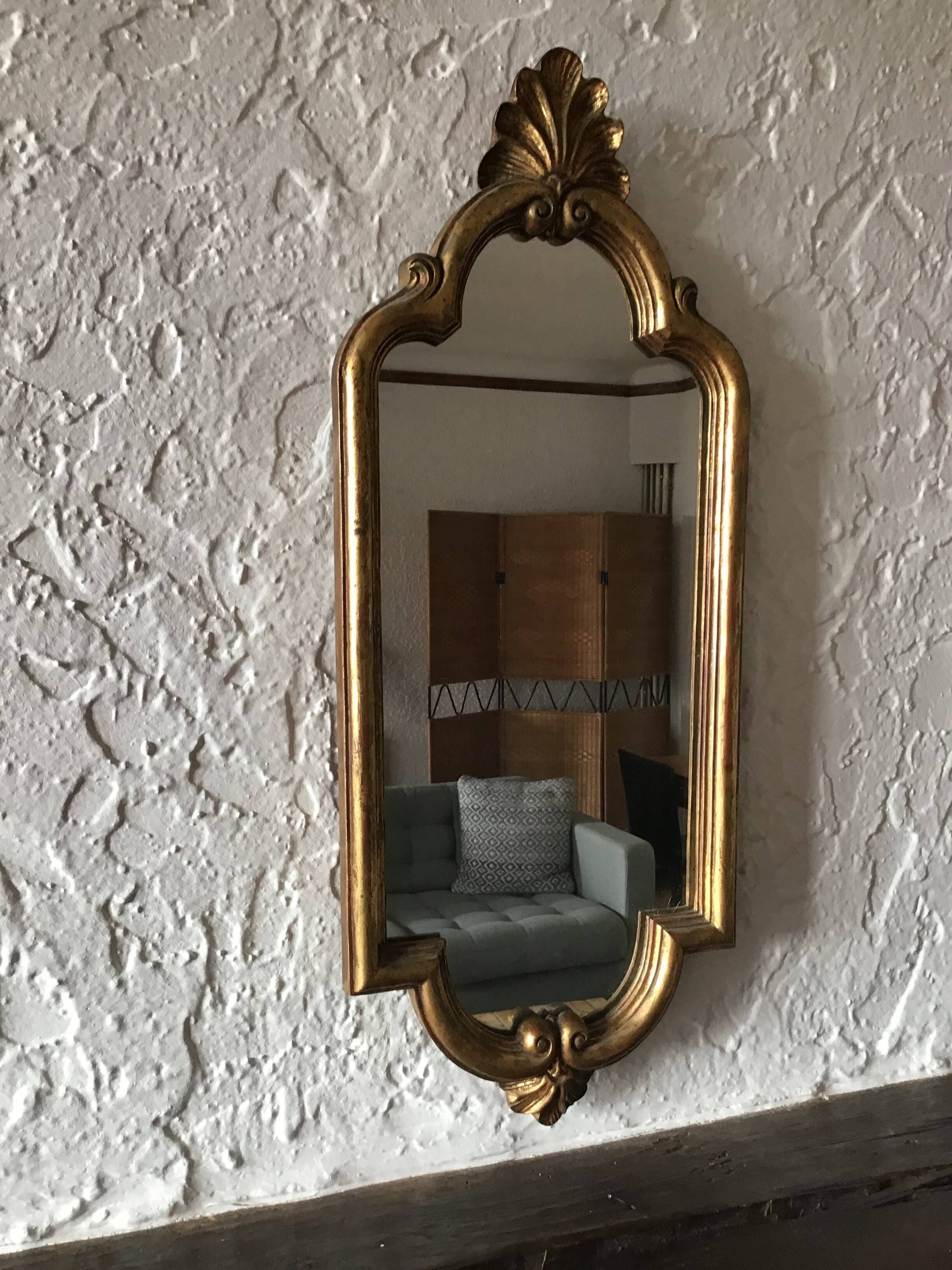 Old gilded wood mirror