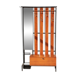 Vestiaire d’entrée vintage – Meuble à patères, miroir et rangements