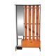 Vintage entryway coat rack – Cabinet with hooks, mirror and storage