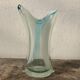 Murano Glass Vase, Cyan-transparent