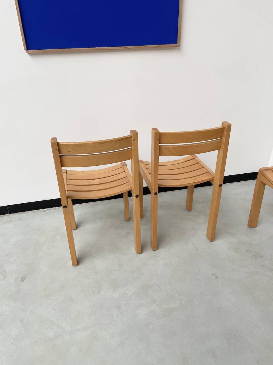 Beech chairs from the 1980s, Sornay.