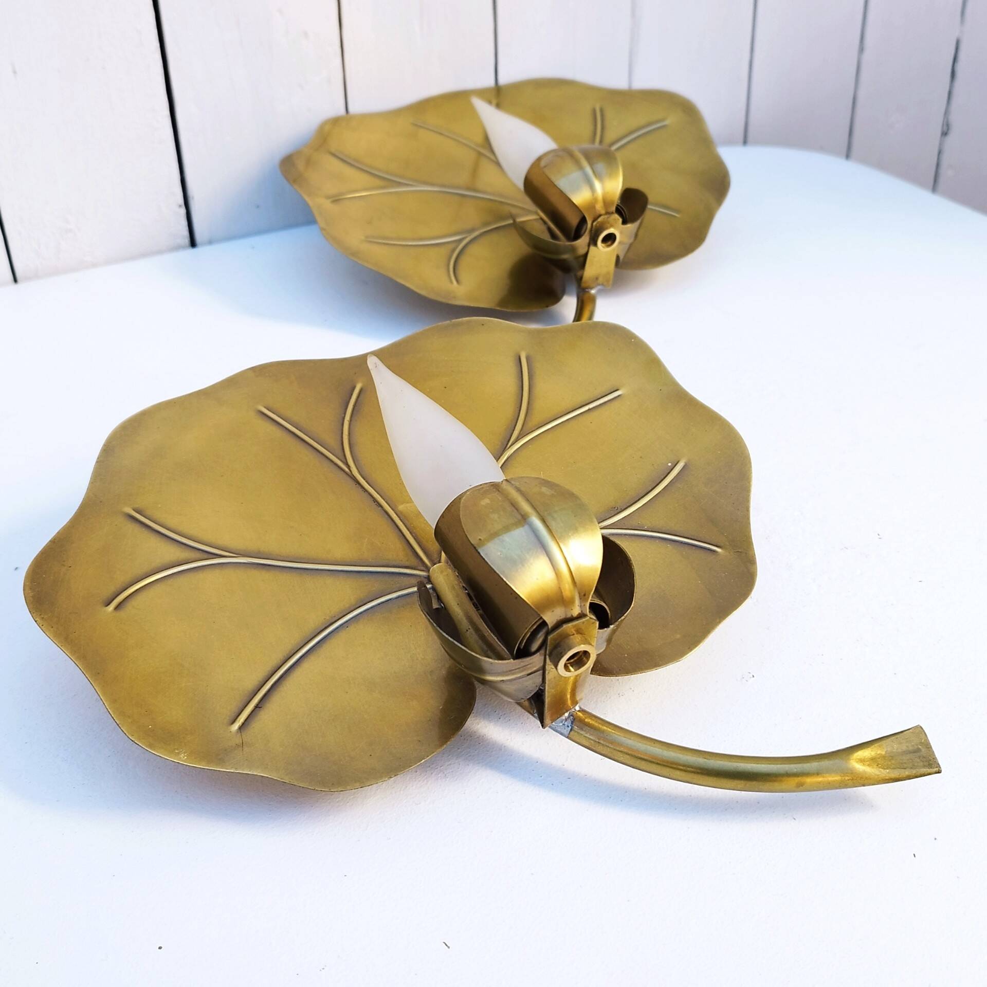 Design 70 water lily brass wall lights
