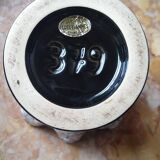 Vase en grès noir et blanc flamme grand feu