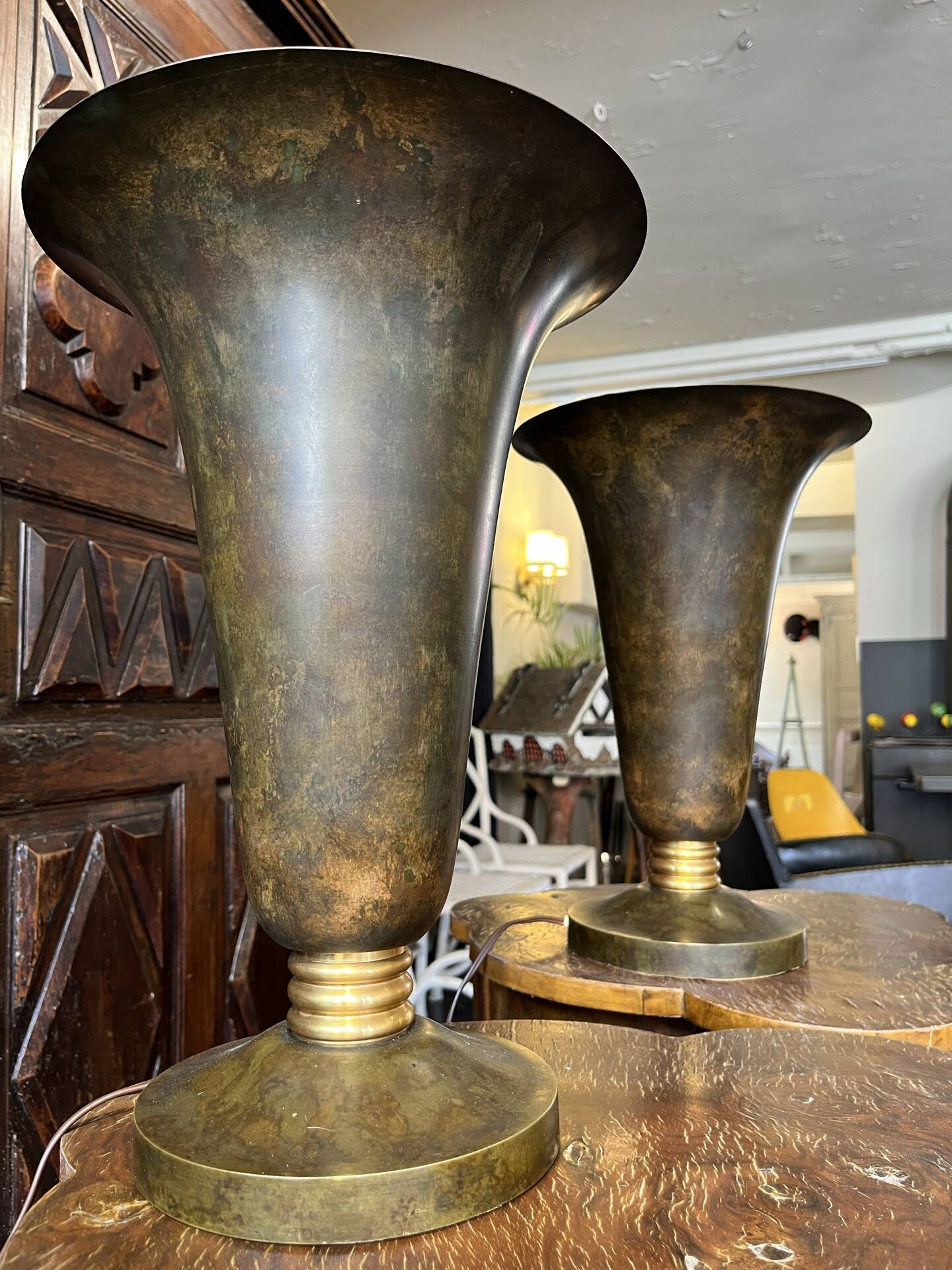 Beautiful pair of Art Deco lamps from the 1930s.