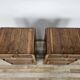 Art Decò walnut bedside tables with door and drawer