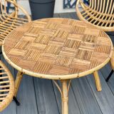 Former vintage rattan lounge