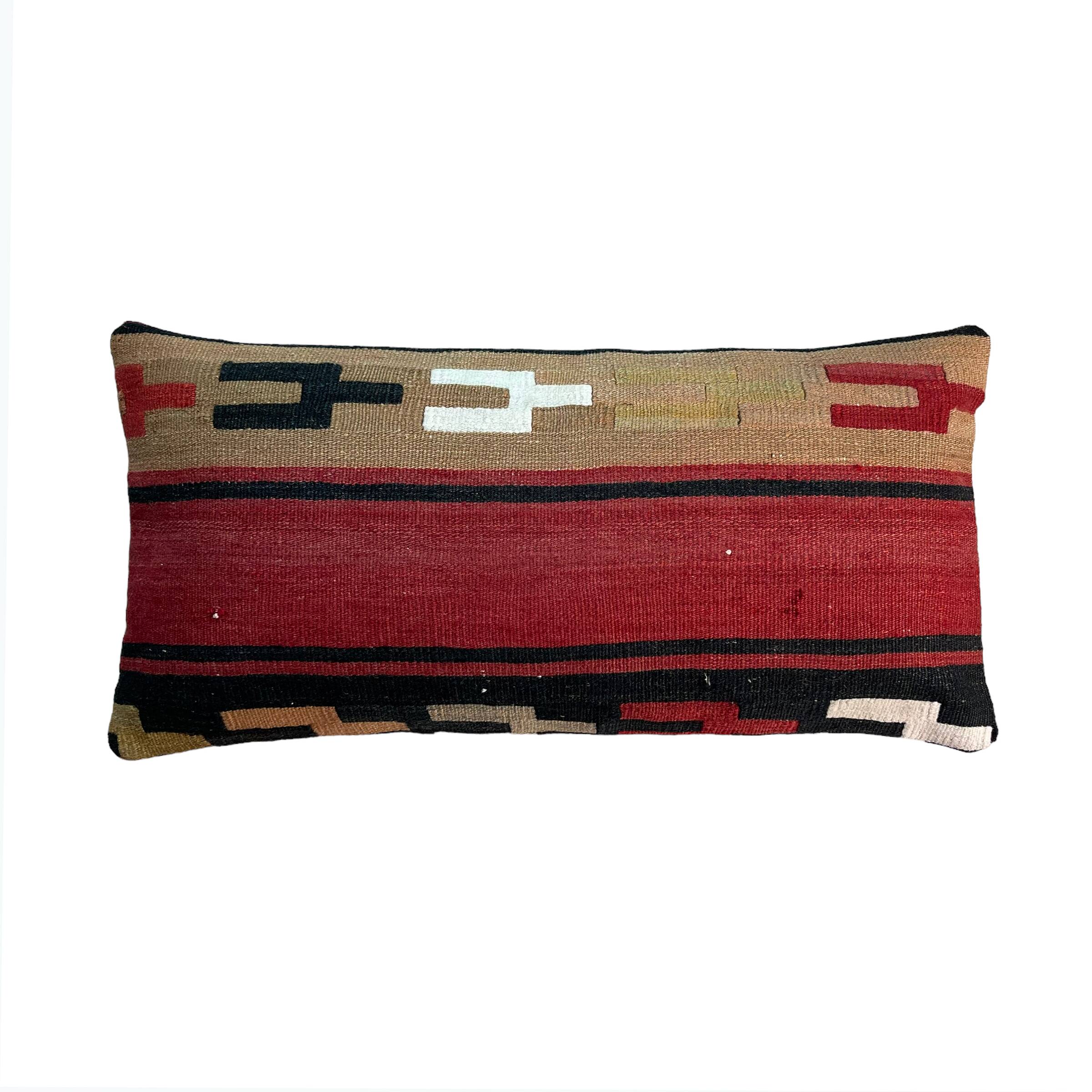 Vintage Turkish Kilim Cushion Cover , 30 x 60 cm